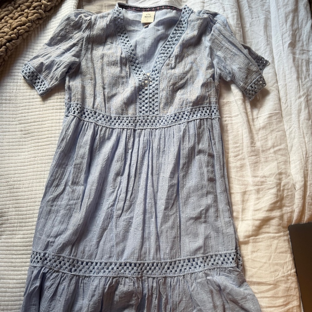 Knox Rose Dress, Size Large, Sky Blue